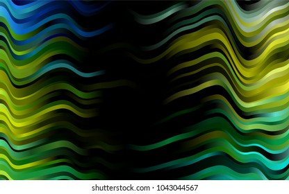 Dark Green, Yellow vector template with liquid shapes. Creative geometric illustration in marble style with gradient. Pattern for your business design.