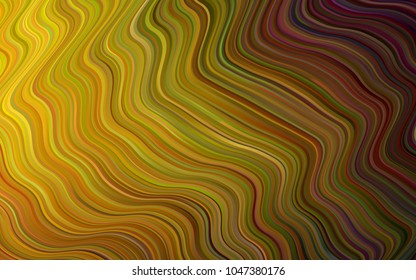 Dark Green, Yellow vector template with bent lines. A completely new color illustration in memphis style. Memphis style for your business design.