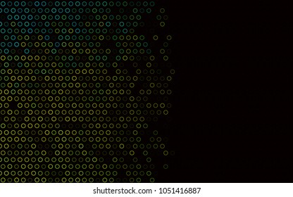 Dark Green, Yellow vector  template with circles. Beautiful colored illustration with blurred circles in nature style. Completely new template for your brand book.