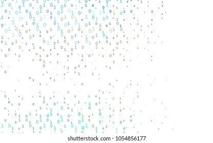 Dark Green, Yellow vector template with isolated numerals. Illustration with Numeral symbols on abstract template. The pattern can be used for school, grammar websites.