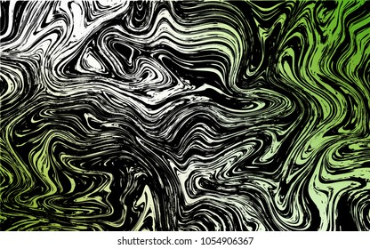Dark Green, Yellow vector template with bubble shapes. Shining illustration, which consist of blurred lines, circles. Marble design for your web site.