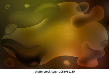 Dark Green, Yellow vector template with abstract circles. Creative geometric illustration in memphis style with gradient. Pattern for your business design.