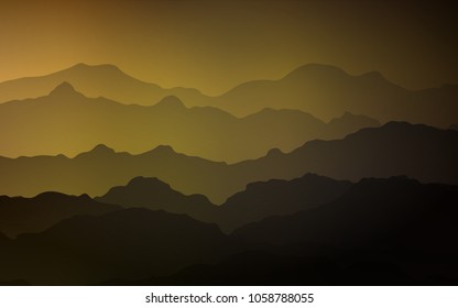 Dark Green, Yellow vector template with abstract circles. Blurred geometric sample with gradient bubbles.  Mountain style for your business design.