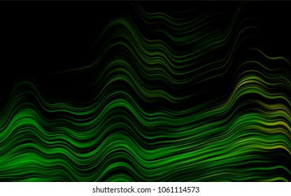 Dark Green, Yellow vector template with lava shapes. Creative illustration in halftone marble style with gradient. Marble design for your web site.
