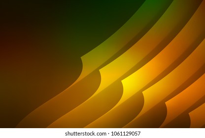 Dark Green, Yellow vector template with repeated sticks. Decorative shining illustration with lines on abstract template. Pattern for your busines websites.