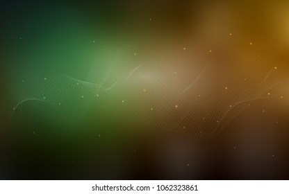 Dark Green, Yellow vector template with circles. Abstract illustration with colored bubbles in nature style. Beautiful design for your business natural advert.