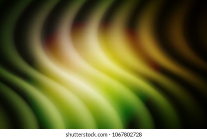 Dark Green, Yellow vector template with liquid shapes. Shining crooked illustration in marble style. New composition for your brand book.