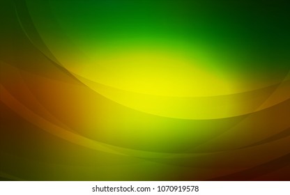 Dark Green, Yellow vector template with lava shapes. Creative geometric illustration in marble style with gradient. The best blurred design for your business.
