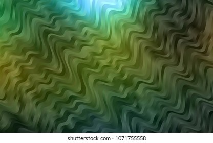 Dark Green, Yellow vector template with liquid shapes. Colorful illustration in abstract marble style with gradient. Marble design for your web site.