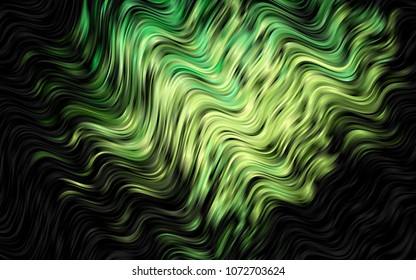 Dark Green, Yellow vector template with bent lines. Geometric illustration in marble style with gradient.  A completely new marble design for your business.