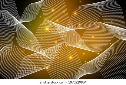 Dark Green, Yellow vector template with carnival confetti. Confetti on blurred abstract background with colorful gradient. New design for ad, poster, banner of your Party.