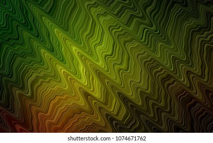 Dark Green, Yellow vector template with bubble shapes. Geometric illustration in marble style with gradient.  Textured wave pattern for backgrounds.