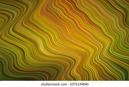 Dark Green, Yellow vector template with abstract circles. Creative illustration in halftone memphis style with gradient. Textured wave pattern for backgrounds.