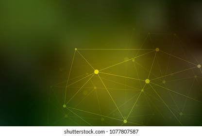 Dark Green, Yellow vector template with circles, triangles. Illustration with set of colorful abstract circles and lines. New design for ad, poster, banner of your website.