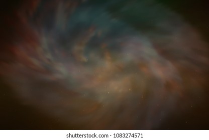Dark Green, Yellow vector template with space stars. Shining colored illustration with bright astronomical stars. Pattern for futuristic ad, booklets.