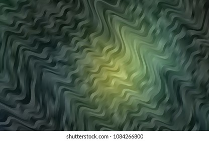 Dark Green, Yellow vector template with bubble shapes. Glitter abstract illustration with wry lines. The best blurred design for your business.