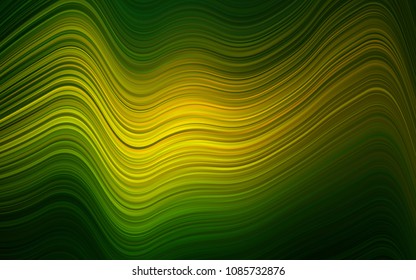 Dark Green, Yellow vector template with bubble shapes. Shining crooked illustration in marble style. The best blurred design for your business.