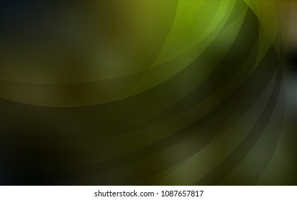 Dark Green, Yellow vector template with bent lines. Colorful abstract illustration with gradient lines. Marble design for your web site.