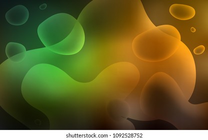 Dark Green, Yellow vector template with bent ribbons. Geometric illustration in memphis style with gradient.  A new texture for your  ad, booklets, leaflets.