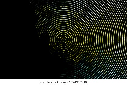 Dark Green, Yellow vector template with liquid shapes. Shining illustration, which consist of blurred lines, circles. A completely new marble design for your business.