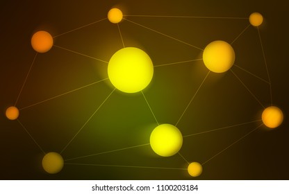 Dark Green, Yellow vector template with circles, triangles. Decorative design in abstract style with triangle structure. New design for ad, poster, banner of your website.