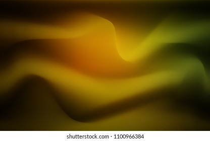 Dark Green, Yellow vector template with bubble shapes. Creative geometric illustration in marble style with gradient. Textured wave pattern for backgrounds.