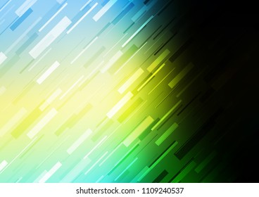 Dark Green, Yellow vector template with repeated sticks. Glitter abstract illustration with colored sticks. Best design for your ad, poster, banner.