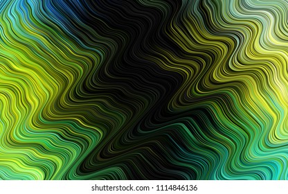 Dark Green, Yellow vector template with lava shapes. Colorful illustration in abstract marble style with gradient. The template for cell phone backgrounds.