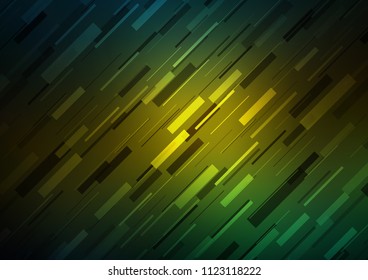 Dark Green, Yellow vector template with repeated sticks. Modern geometrical abstract illustration with staves. The pattern can be used as ads, poster, banner for commercial.