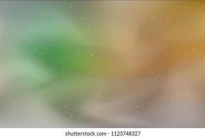 Dark Green, Yellow vector template with space stars. Shining colored illustration with bright astronomical stars. Smart design for your business advert.