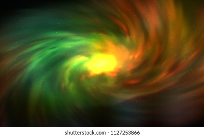 Dark Green, Yellow vector template with space stars. Modern abstract illustration with Big Dipper stars. Pattern for astrology websites.