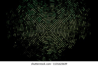Dark Green, Yellow vector template with bent lines. A sample with blurred bubble shapes. The elegant pattern for brand book.