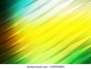 Dark Green, Yellow vector template with repeated sticks. Glitter abstract illustration with colored sticks. The template can be used as a background.