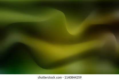 Dark Green, Yellow vector template with bubble shapes. Brand-new colored illustration in marble style with gradient. Textured wave pattern for backgrounds.