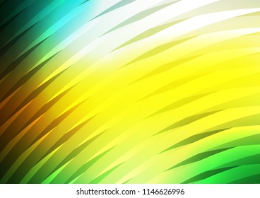 Dark Green, Yellow vector template with repeated sticks. Shining colored illustration with narrow lines. The pattern can be used for busines ad, booklets, leaflets