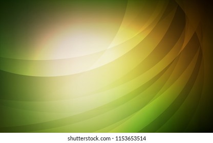 Dark Green, Yellow vector template with bent ribbons. Modern gradient abstract illustration with bandy lines. Pattern for your business design.