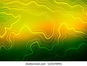 Dark Green, Yellow vector template with repeated sticks. Lines on blurred abstract background with gradient. The pattern can be used for websites.