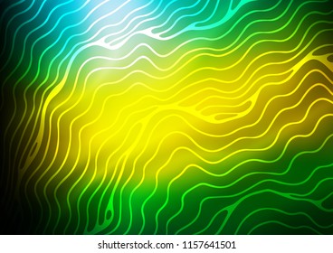 Dark Green, Yellow vector template with bubble shapes. A completely new color illustration in marble style. Brand new design for your ads, poster, banner.