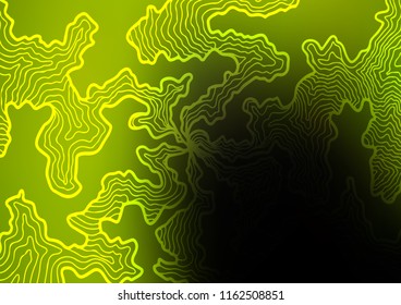 Dark Green, Yellow vector template with liquid shapes. Blurred geometric sample with gradient bubbles.  Brand new design for your ads, poster, banner.