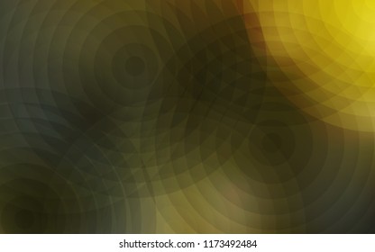 Dark Green, Yellow vector template with circles. Blurred bubbles on abstract background with colorful gradient. Pattern can be used for ads, leaflets.