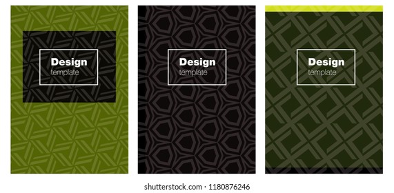 Dark Green, Yellow vector template for journals. Beautiful colorful sample in abstract style. New design for cover of books.