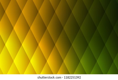 Dark Green, Yellow vector template with crystals, rectangles. Glitter abstract illustration with rectangular shapes. Pattern can be used for websites.