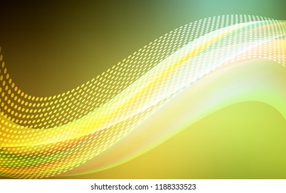 Dark Green, Yellow vector template with circles, triangles. Decorative design in abstract style with triangle structure. New template for your brand book.