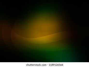 Dark Green, Yellow vector template with bent lines. Modern gradient abstract illustration with bandy lines. Brand new design for your ads, poster, banner.