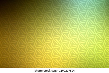 Dark Green, Yellow vector template with crystals, triangles. Beautiful illustration with triangles in nature style. Pattern can be used for websites.