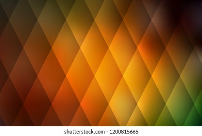 Dark Green, Yellow vector template with crystals, rectangles. Decorative design in abstract style with rectangles. Pattern for commercials.
