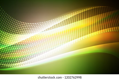 Dark Green, Yellow vector template with circles, triangles. Decorative design in abstract style with triangle structure. Trendy design for wallpaper, fabric makers.