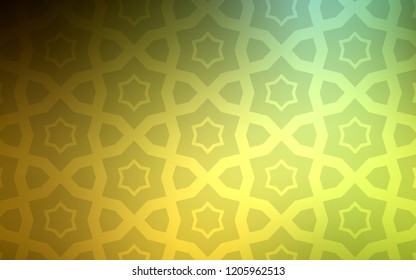 Dark Green, Yellow vector template with sky stars. Modern geometrical abstract illustration with stars. Pattern for wrapping gifts.