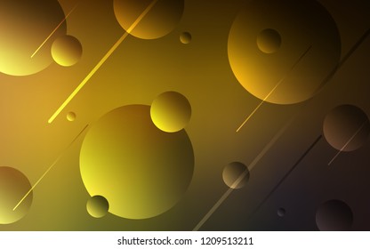 Dark Green, Yellow vector template with circles. Illustration with set of shining colorful abstract circles. Pattern can be used as texture of wallpapers.