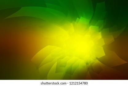 Dark Green, Yellow vector template in hexagonal style. Colorful hexagons on white backdrop. Pattern can for your ad, booklets.